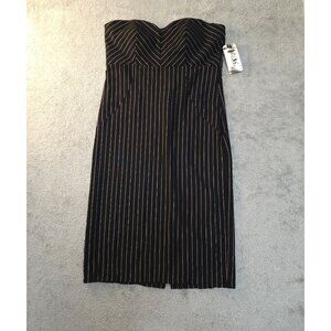 Love Fast Live Hard Pinstripe Midi Dress, Sleeveless, NWT, Size XL